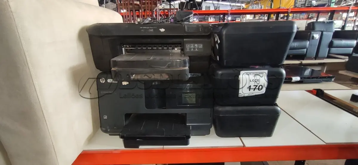LOTE 170 - 05 IMPRESSORAS DE MODELOS DIVERSOS MARCA HP. (NO ESTADO) ATENÇÃO! FAZER A VISITAÇÃO ANTES DE ARREMATAR, NÃO SABEMOS SE FUNCIONA, LEILÃO NÃO TEM GARANTIA E NEM DEVOLUÇÃO, SUJEITO A POSSÍVEIS AVARIAS VISÍVEIS/OCULTAS E/OU AUSÊNCIA DE COMPONENTES.