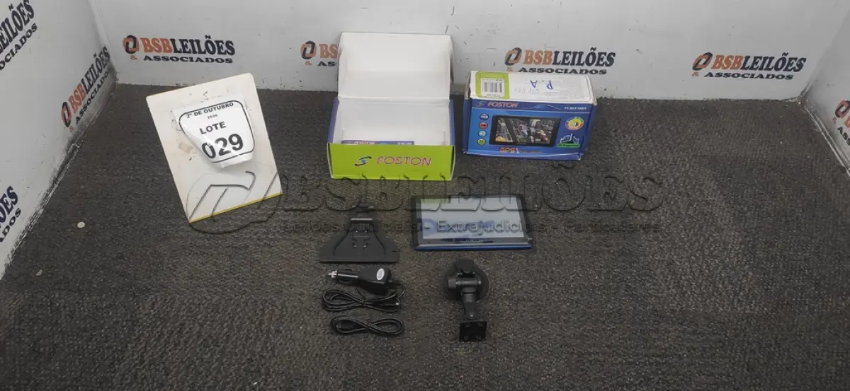 LOTE 029 - 02 GPS MARCA FOSTON. (NO ESTADO) ATENÇÃO! FAZER A VISITAÇÃO ANTES DE ARREMATAR, NÃO SABEMOS SE FUNCIONA, LEILÃO NÃO TEM GARANTIA E NEM DEVOLUÇÃO, SUJEITO A POSSÍVEIS AVARIAS VISÍVEIS/OCULTAS E/OU AUSÊNCIA DE COMPONENTES.
