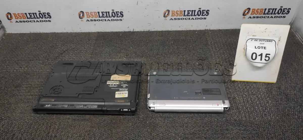 LOTE 015 - 01 NOTEBOOK MARCA POSITIVO E 01 NETBOOK MARCA HP SEM CARREGADOR. (NO ESTADO) ATENÇÃO! FAZER A VISITAÇÃO ANTES DE ARREMATAR, NÃO SABEMOS SE FUNCIONA, LEILÃO NÃO TEM GARANTIA E NEM DEVOLUÇÃO, SUJEITO A POSSÍVEIS AVARIAS VISÍVEIS/OCULTAS E/OU AUSÊNCIA DE COMPONENTES.