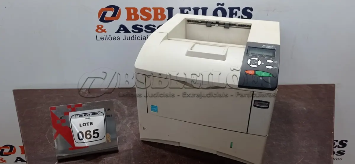 LOTE 065 - 01 IMPRESSORA MODELO FS-3900DN MARCA KYOCERA. (NO ESTADO) ATENÇÃO! FAZER A VISITAÇÃO ANTES DE ARREMATAR, NÃO SABEMOS SE FUNCIONA, LEILÃO NÃO TEM GARANTIA E NEM DEVOLUÇÃO, SUJEITO A POSSÍVEIS AVARIAS VISÍVEIS/OCULTAS E/OU AUSÊNCIA DE COMPONENTES.