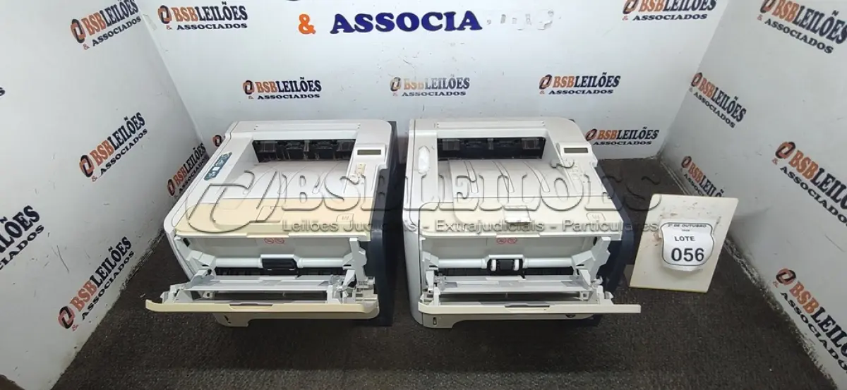 LOTE 056 - 02 IMPRESSORAS MODELO LASERJET P2055DN MARCA HP. (NO ESTADO) ATENÇÃO! FAZER A VISITAÇÃO ANTES DE ARREMATAR, NÃO SABEMOS SE FUNCIONA, LEILÃO NÃO TEM GARANTIA E NEM DEVOLUÇÃO, SUJEITO A POSSÍVEIS AVARIAS VISÍVEIS/OCULTAS E/OU AUSÊNCIA DE COMPONENTES.