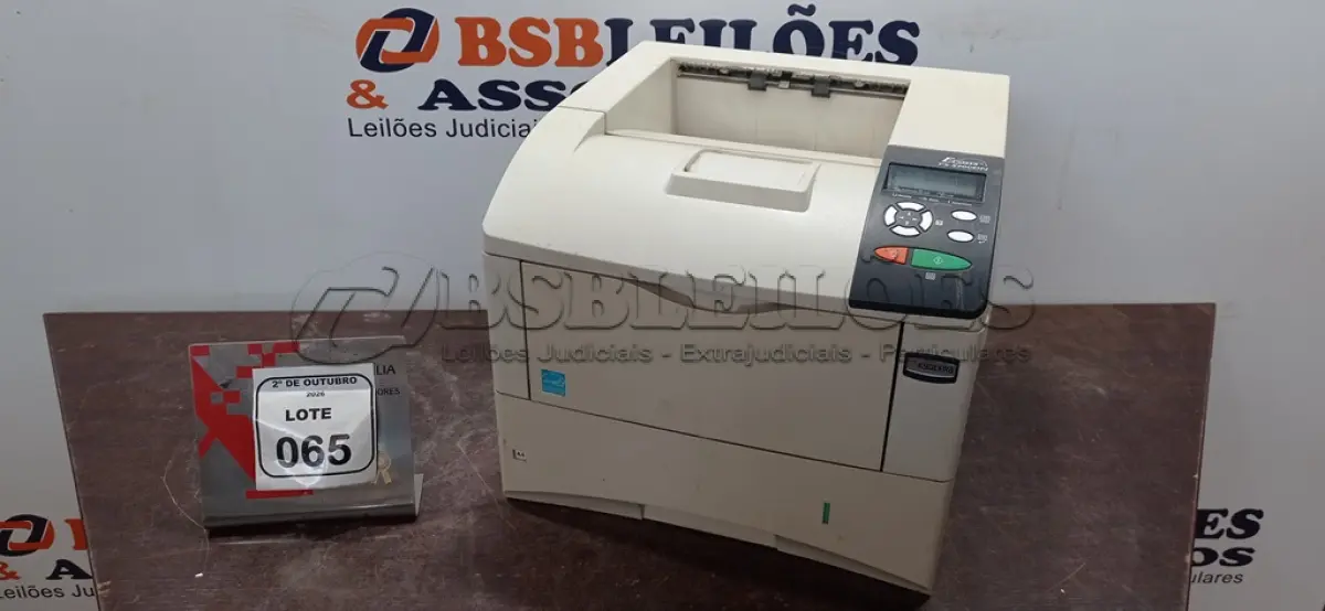 LOTE 065 - 01 IMPRESSORA MODELO FS-3900DN MARCA KYOCERA. (NO ESTADO) ATENÇÃO! FAZER A VISITAÇÃO ANTES DE ARREMATAR, NÃO SABEMOS SE FUNCIONA, LEILÃO NÃO TEM GARANTIA E NEM DEVOLUÇÃO, SUJEITO A POSSÍVEIS AVARIAS VISÍVEIS/OCULTAS E/OU AUSÊNCIA DE COMPONENTES.