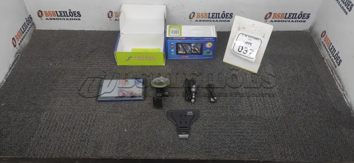 LOTE 037 - 02 GPS MARCA FOSTON. (NO ESTADO) ATENÇÃO! FAZER A VISITAÇÃO ANTES DE ARREMATAR, NÃO SABEMOS SE FUNCIONA, LEILÃO NÃO TEM GARANTIA E NEM DEVOLUÇÃO, SUJEITO A POSSÍVEIS AVARIAS VISÍVEIS/OCULTAS E/OU AUSÊNCIA DE COMPONENTES.
