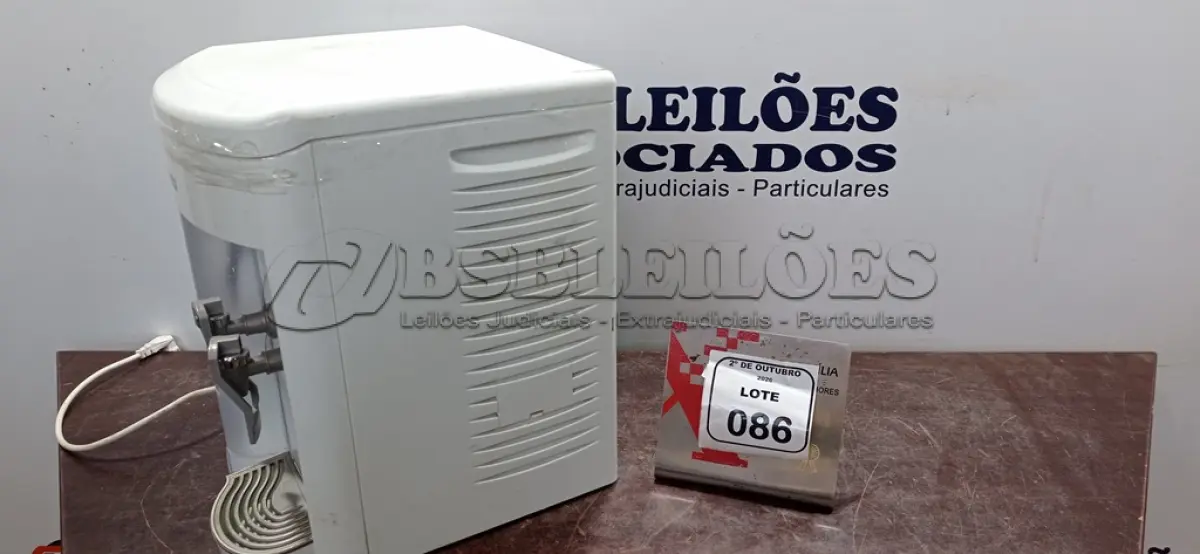 LOTE 086 - 01 PURIFICADOR DE ÁGUA MARCA IBBL. (NO ESTADO) ATENÇÃO! FAZER A VISITAÇÃO ANTES DE ARREMATAR, NÃO SABEMOS SE FUNCIONA, LEILÃO NÃO TEM GARANTIA E NEM DEVOLUÇÃO, SUJEITO A POSSÍVEIS AVARIAS VISÍVEIS/OCULTAS E/OU AUSÊNCIA DE COMPONENTES.