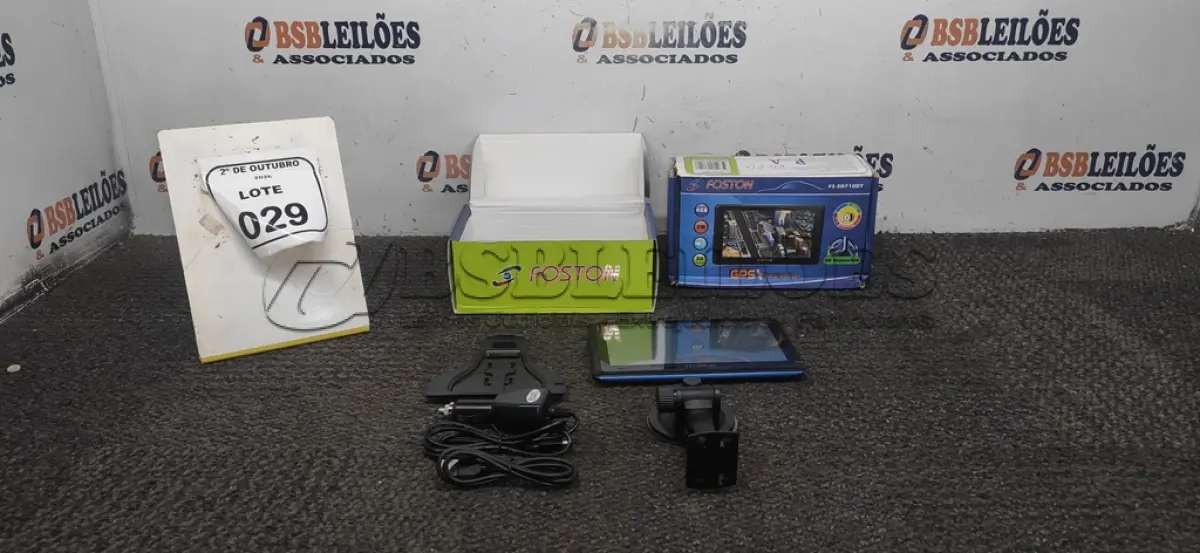 LOTE 029 - 02 GPS MARCA FOSTON. (NO ESTADO) ATENÇÃO! FAZER A VISITAÇÃO ANTES DE ARREMATAR, NÃO SABEMOS SE FUNCIONA, LEILÃO NÃO TEM GARANTIA E NEM DEVOLUÇÃO, SUJEITO A POSSÍVEIS AVARIAS VISÍVEIS/OCULTAS E/OU AUSÊNCIA DE COMPONENTES.