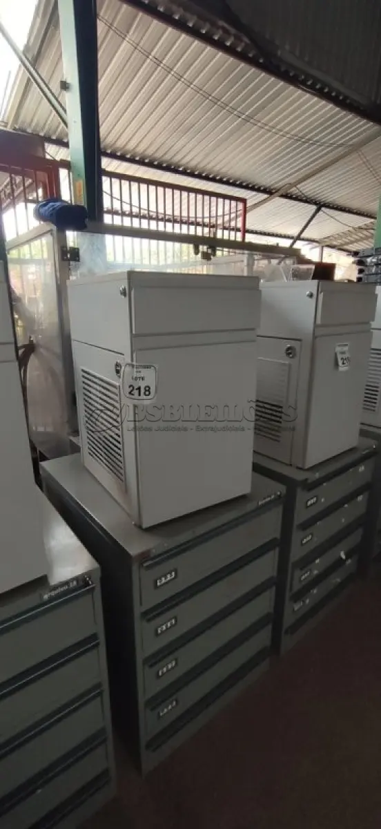 LOTE 218 - 01 ARQUIVO BAIXO DE AÇO COM 05 GAVETAS E 01 ARMÁRIO BAIXO COM 01 GAVETA E SUPORTE PARA CPU. (NO ESTADO) ATENÇÃO! FAZER A VISITAÇÃO ANTES DE ARREMATAR, NÃO SABEMOS SE FUNCIONA, LEILÃO NÃO TEM GARANTIA E NEM DEVOLUÇÃO, SUJEITO A POSSÍVEIS AVARIAS VISÍVEIS/OCULTAS E/OU AUSÊNCIA DE COMPONENTES.