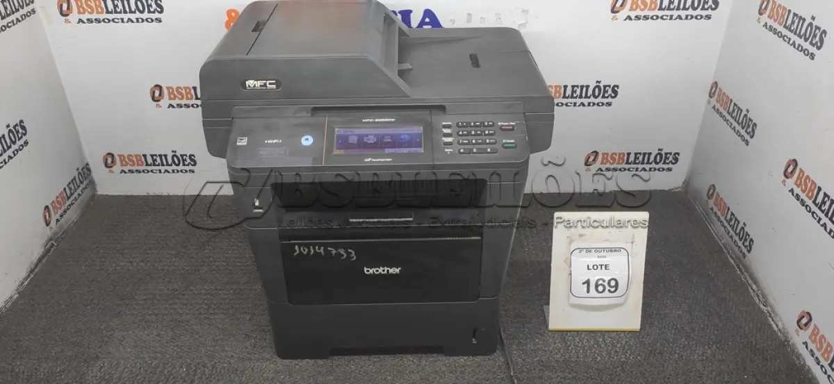 LOTE 169 - 01 IMPRESSORA MULTIFUNCIONAL MODELO MFC-8952DW MARCA BROTHER. (NO ESTADO) ATENÇÃO! FAZER A VISITAÇÃO ANTES DE ARREMATAR, NÃO SABEMOS SE FUNCIONA, LEILÃO NÃO TEM GARANTIA E NEM DEVOLUÇÃO, SUJEITO A POSSÍVEIS AVARIAS VISÍVEIS/OCULTAS E/OU AUSÊNCIA DE COMPONENTES.