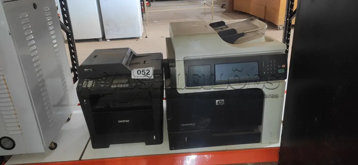 LOTE 052 - 01 IMPRESSORA MULTIFUNCIONAL MODELO M4555MFP MARCA HP E 01 IMPRESSORA MULTIFUNCIONAL MODELO MFC-8512DN MARCA BROTHER. (NO ESTADO) ATENÇÃO! FAZER A VISITAÇÃO ANTES DE ARREMATAR, NÃO SABEMOS SE FUNCIONA, LEILÃO NÃO TEM GARANTIA E NEM DEVOLUÇÃO, SUJEITO A POSSÍVEIS AVARIAS VISÍVEIS/OCULTAS E/OU AUSÊNCIA DE COMPONENTES.