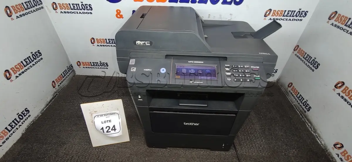 LOTE 124 - 01 IMPRESSORA MULTIFUNCIONAL MODELO MFC-8952DW MARCA BROTHER. (NO ESTADO) ATENÇÃO! FAZER A VISITAÇÃO ANTES DE ARREMATAR, NÃO SABEMOS SE FUNCIONA, LEILÃO NÃO TEM GARANTIA E NEM DEVOLUÇÃO, SUJEITO A POSSÍVEIS AVARIAS VISÍVEIS/OCULTAS E/OU AUSÊNCIA DE COMPONENTES.