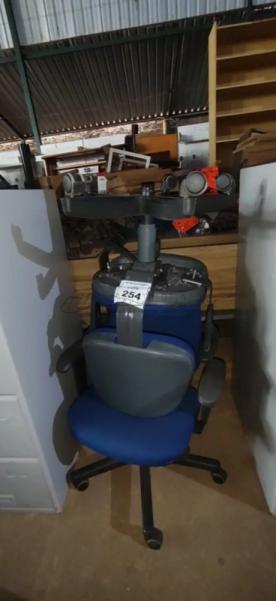 LOTE 254 - 02 CADEIRAS DE ESCRITÓRIO GIRATÓRIA. (NO ESTADO) ATENÇÃO! FAZER A VISITAÇÃO ANTES DE ARREMATAR, NÃO SABEMOS SE FUNCIONA, LEILÃO NÃO TEM GARANTIA E NEM DEVOLUÇÃO, SUJEITO A POSSÍVEIS AVARIAS VISÍVEIS/OCULTAS E/OU AUSÊNCIA DE COMPONENTES.