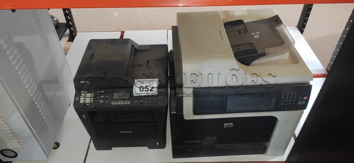 LOTE 052 - 01 IMPRESSORA MULTIFUNCIONAL MODELO M4555MFP MARCA HP E 01 IMPRESSORA MULTIFUNCIONAL MODELO MFC-8512DN MARCA BROTHER. (NO ESTADO) ATENÇÃO! FAZER A VISITAÇÃO ANTES DE ARREMATAR, NÃO SABEMOS SE FUNCIONA, LEILÃO NÃO TEM GARANTIA E NEM DEVOLUÇÃO, SUJEITO A POSSÍVEIS AVARIAS VISÍVEIS/OCULTAS E/OU AUSÊNCIA DE COMPONENTES.