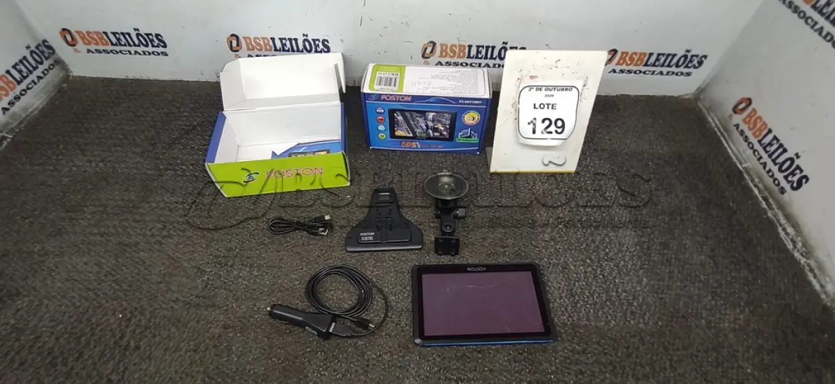 LOTE 129 - 02 GPS MARCA FOSTON. (NO ESTADO) ATENÇÃO! FAZER A VISITAÇÃO ANTES DE ARREMATAR, NÃO SABEMOS SE FUNCIONA, LEILÃO NÃO TEM GARANTIA E NEM DEVOLUÇÃO, SUJEITO A POSSÍVEIS AVARIAS VISÍVEIS/OCULTAS E/OU AUSÊNCIA DE COMPONENTES.