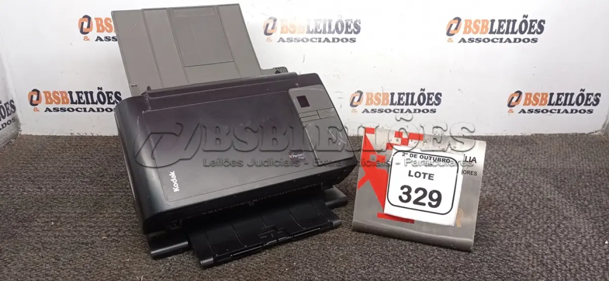 LOTE 329 - 01 SCANNER MODELO I2400 MARCA KODAK. (NO ESTADO) ATENÇÃO! FAZER A VISITAÇÃO ANTES DE ARREMATAR, NÃO SABEMOS SE FUNCIONA, LEILÃO NÃO TEM GARANTIA E NEM DEVOLUÇÃO, SUJEITO A POSSÍVEIS AVARIAS VISÍVEIS/OCULTAS E/OU AUSÊNCIA DE COMPONENTES.