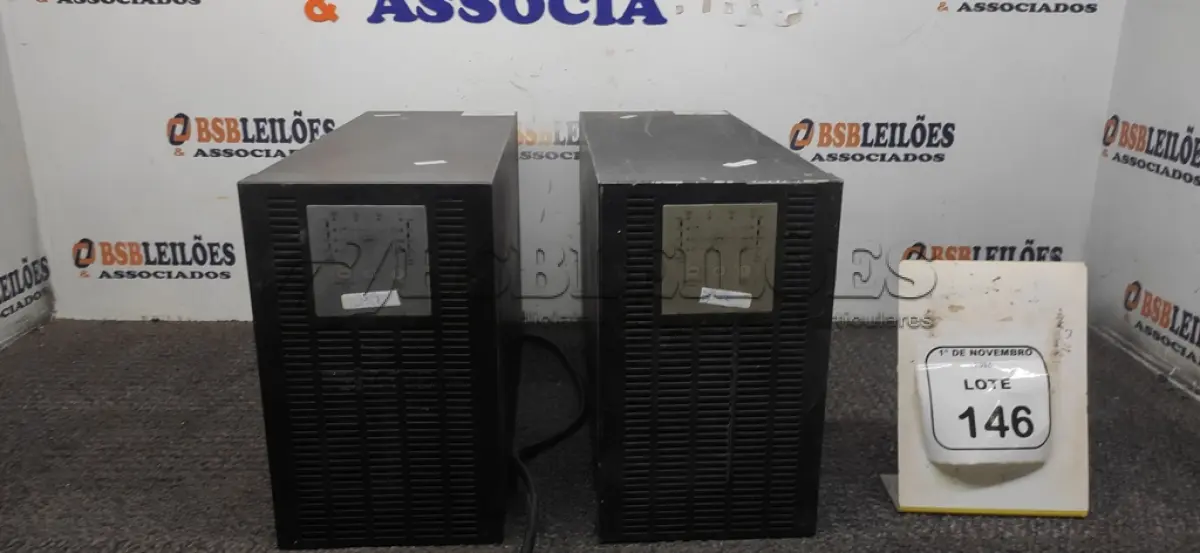 LOTE 146 - 02 GABINETES DE NOBREAK. (NO ESTADO) ATENÇÃO! FAZER A VISITAÇÃO ANTES DE ARREMATAR, NÃO SABEMOS SE FUNCIONA, LEILÃO NÃO TEM GARANTIA E NEM DEVOLUÇÃO, SUJEITO A POSSÍVEIS AVARIAS VISÍVEIS/OCULTAS E/OU AUSÊNCIA DE COMPONENTES.