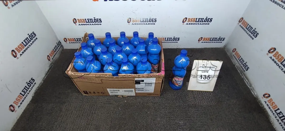 LOTE 135 - 20 DETERGENTES LIMPA PISOS DE 1L CADA MARCA POLITRIZ. (NO ESTADO) ATENÇÃO! FAZER A VISITAÇÃO ANTES DE ARREMATAR, NÃO SABEMOS SE FUNCIONA, LEILÃO NÃO TEM GARANTIA E NEM DEVOLUÇÃO, SUJEITO A POSSÍVEIS AVARIAS VISÍVEIS/OCULTAS E/OU AUSÊNCIA DE COMPONENTES.