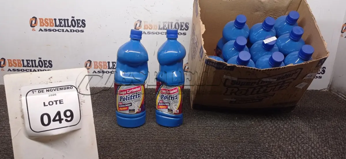 LOTE 049 - 12 DETERGENTES LIMPA PISOS DE 1L CADA MARCA POLITRIZ. (NO ESTADO) ATENÇÃO! FAZER A VISITAÇÃO ANTES DE ARREMATAR, NÃO SABEMOS SE FUNCIONA, LEILÃO NÃO TEM GARANTIA E NEM DEVOLUÇÃO, SUJEITO A POSSÍVEIS AVARIAS VISÍVEIS/OCULTAS E/OU AUSÊNCIA DE COMPONENTES.