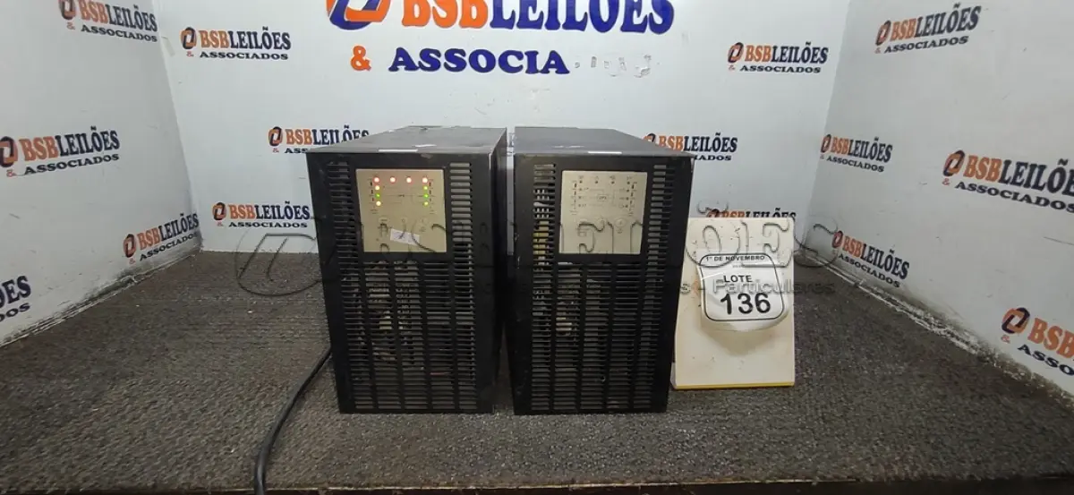 LOTE 136 - 02 GABINETES DE NOBREAK. (NO ESTADO) ATENÇÃO! FAZER A VISITAÇÃO ANTES DE ARREMATAR, NÃO SABEMOS SE FUNCIONA, LEILÃO NÃO TEM GARANTIA E NEM DEVOLUÇÃO, SUJEITO A POSSÍVEIS AVARIAS VISÍVEIS/OCULTAS E/OU AUSÊNCIA DE COMPONENTES.