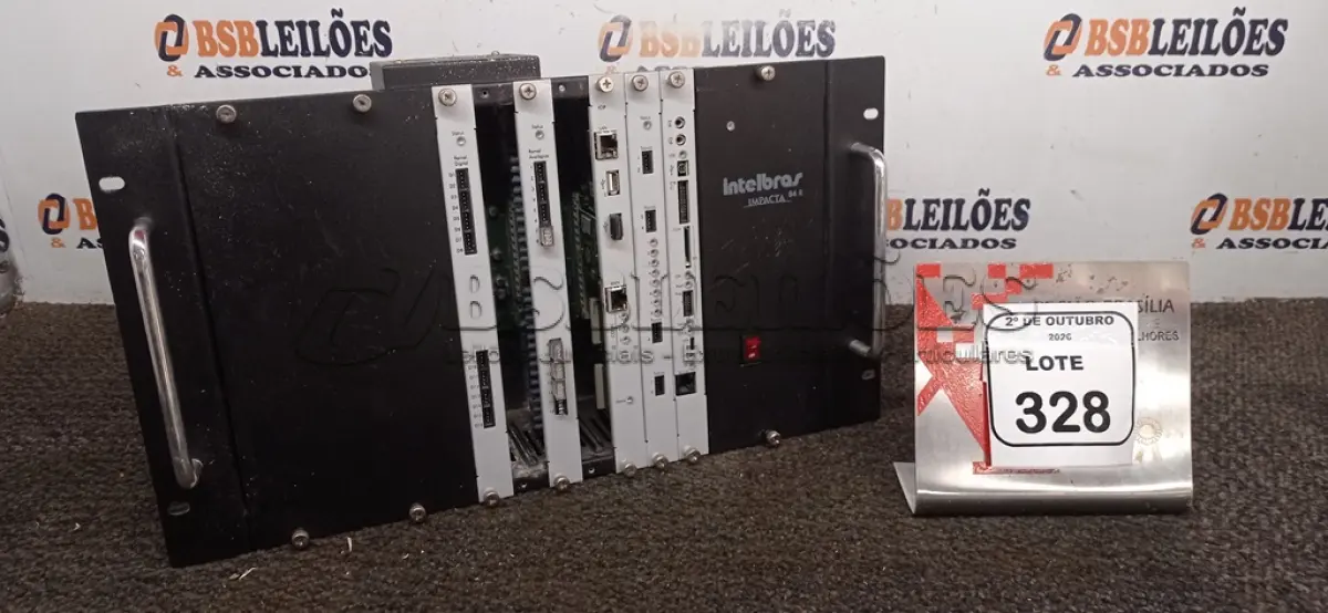LOTE 328 - 01 CENTRAL TELEFÔNICA MARCA INTELBRAS. (NO ESTADO) ATENÇÃO! FAZER A VISITAÇÃO ANTES DE ARREMATAR, NÃO SABEMOS SE FUNCIONA, LEILÃO NÃO TEM GARANTIA E NEM DEVOLUÇÃO, SUJEITO A POSSÍVEIS AVARIAS VISÍVEIS/OCULTAS E/OU AUSÊNCIA DE COMPONENTES.