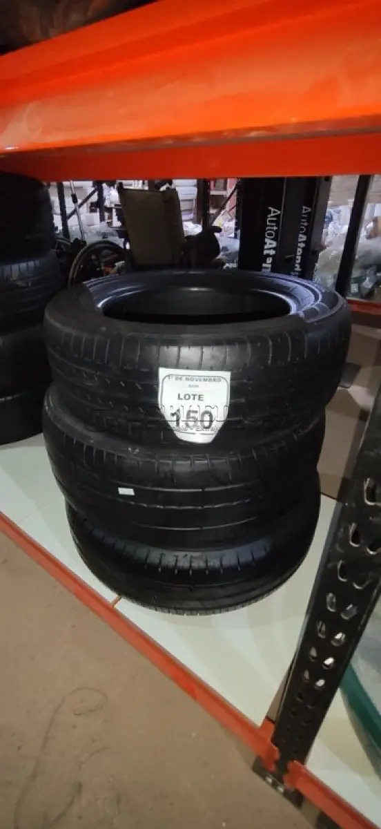 LOTE 150 - 03 PNEUS TAMANHO 185/65 R15. (NO ESTADO) ATENÇÃO! FAZER A VISITAÇÃO ANTES DE ARREMATAR, NÃO SABEMOS SE FUNCIONA, LEILÃO NÃO TEM GARANTIA E NEM DEVOLUÇÃO, SUJEITO A POSSÍVEIS AVARIAS VISÍVEIS/OCULTAS E/OU AUSÊNCIA DE COMPONENTES.