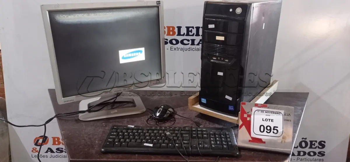 LOTE 095 - 01 CPU DDR3 I3 4° GERAÇÃO 500GD MARCA ASUS, 01 MONITOR MODELO 213T S MARCA SAMSUNG, 01 MOUSE E 01 TECLADO. (NO ESTADO) ATENÇÃO! FAZER A VISITAÇÃO ANTES DE ARREMATAR, NÃO SABEMOS SE FUNCIONA, LEILÃO NÃO TEM GARANTIA E NEM DEVOLUÇÃO, SUJEITO A POSSÍVEIS AVARIAS VISÍVEIS/OCULTAS E/OU AUSÊNCIA DE COMPONENTES.