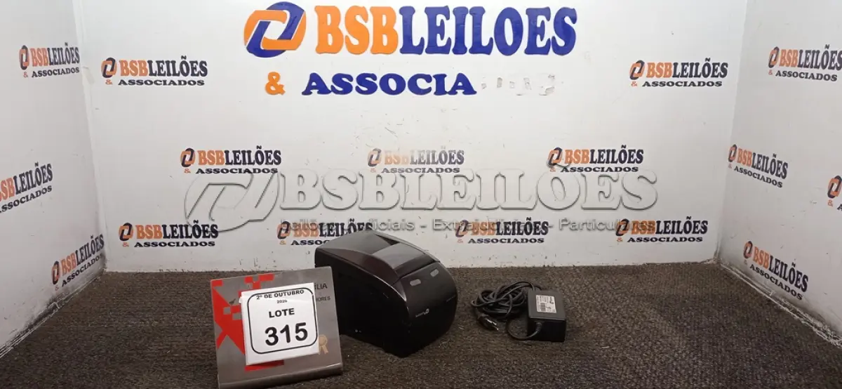 LOTE 315 - 01 IMPRESSORA TÉRMICA MARCA BEMATECH COM FONTE. (NO ESTADO) ATENÇÃO! FAZER A VISITAÇÃO ANTES DE ARREMATAR, NÃO SABEMOS SE FUNCIONA, LEILÃO NÃO TEM GARANTIA E NEM DEVOLUÇÃO, SUJEITO A POSSÍVEIS AVARIAS VISÍVEIS/OCULTAS E/OU AUSÊNCIA DE COMPONENTES.