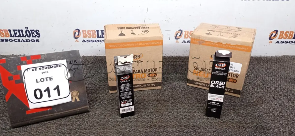 LOTE 011 - 24 BISNAGAS DE ADESIVO SILICONE SELANTE PARA MOTOR NEUTRO DE 70G CADA MARCA ORBI QUÍMICA. (NO ESTADO) ATENÇÃO! FAZER A VISITAÇÃO ANTES DE ARREMATAR, NÃO SABEMOS SE FUNCIONA, LEILÃO NÃO TEM GARANTIA E NEM DEVOLUÇÃO, SUJEITO A POSSÍVEIS AVARIAS VISÍVEIS/OCULTAS E/OU AUSÊNCIA DE COMPONENTES.