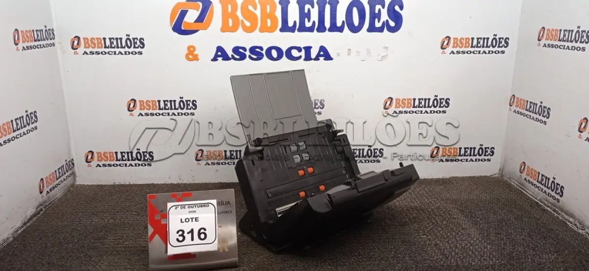 LOTE 316 - 01 SCANNER MODELO I2400 MARCA KODAK. (NO ESTADO) ATENÇÃO! FAZER A VISITAÇÃO ANTES DE ARREMATAR, NÃO SABEMOS SE FUNCIONA, LEILÃO NÃO TEM GARANTIA E NEM DEVOLUÇÃO, SUJEITO A POSSÍVEIS AVARIAS VISÍVEIS/OCULTAS E/OU AUSÊNCIA DE COMPONENTES.