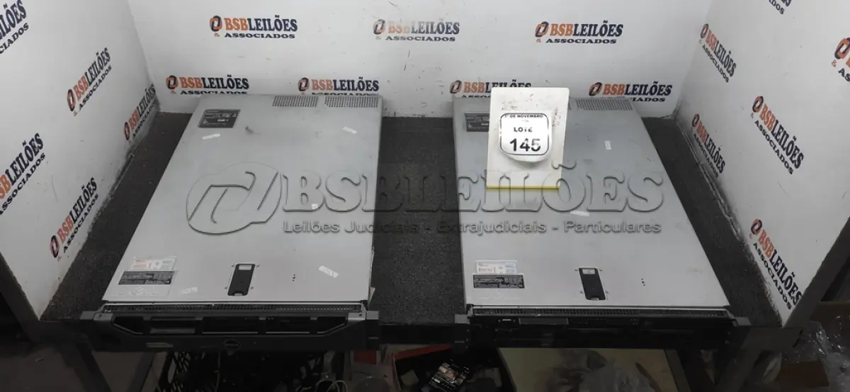 LOTE 145 - 02 SERVIDORES MODELO R710 MARCA DELL. (NO ESTADO) ATENÇÃO! FAZER A VISITAÇÃO ANTES DE ARREMATAR, NÃO SABEMOS SE FUNCIONA, LEILÃO NÃO TEM GARANTIA E NEM DEVOLUÇÃO, SUJEITO A POSSÍVEIS AVARIAS VISÍVEIS/OCULTAS E/OU AUSÊNCIA DE COMPONENTES.