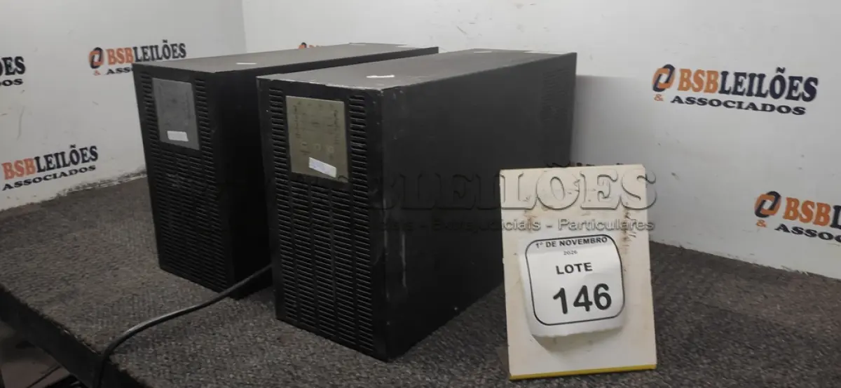 LOTE 146 - 02 GABINETES DE NOBREAK. (NO ESTADO) ATENÇÃO! FAZER A VISITAÇÃO ANTES DE ARREMATAR, NÃO SABEMOS SE FUNCIONA, LEILÃO NÃO TEM GARANTIA E NEM DEVOLUÇÃO, SUJEITO A POSSÍVEIS AVARIAS VISÍVEIS/OCULTAS E/OU AUSÊNCIA DE COMPONENTES.
