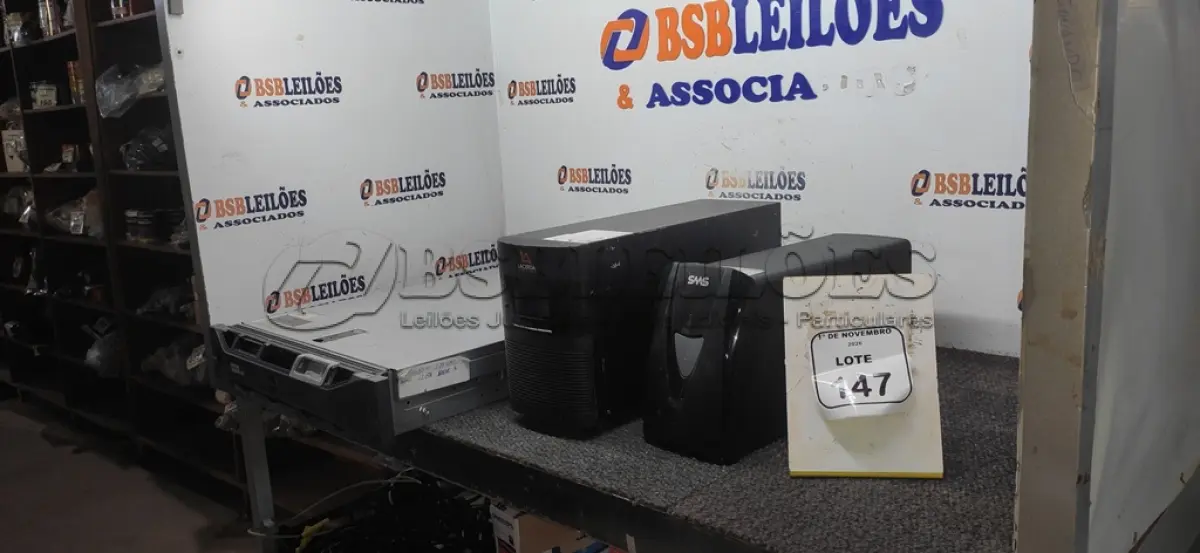 LOTE 147 - 01 SERVIDOR MODELO R710 MARCA DELL E 02 NOBREAKS. (NO ESTADO) ATENÇÃO! FAZER A VISITAÇÃO ANTES DE ARREMATAR, NÃO SABEMOS SE FUNCIONA, LEILÃO NÃO TEM GARANTIA E NEM DEVOLUÇÃO, SUJEITO A POSSÍVEIS AVARIAS VISÍVEIS/OCULTAS E/OU AUSÊNCIA DE COMPONENTES.