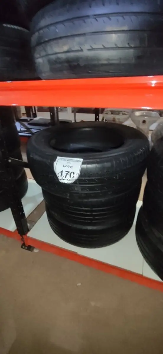 LOTE 170 - 03 PNEUS TAMANHO 205/60 R16. (NO ESTADO) ATENÇÃO! FAZER A VISITAÇÃO ANTES DE ARREMATAR, NÃO SABEMOS SE FUNCIONA, LEILÃO NÃO TEM GARANTIA E NEM DEVOLUÇÃO, SUJEITO A POSSÍVEIS AVARIAS VISÍVEIS/OCULTAS E/OU AUSÊNCIA DE COMPONENTES.