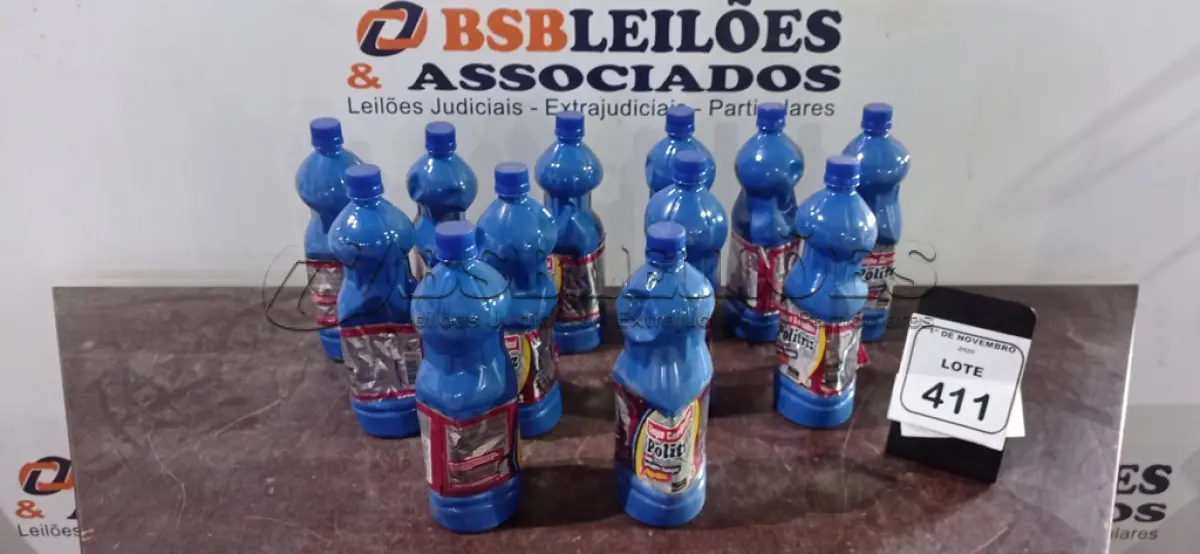 LOTE 411 - 12 DETERGENTES LIMPA PISOS DE 1L CADA MARCA POLITRIZ. (NO ESTADO) ATENÇÃO! FAZER A VISITAÇÃO ANTES DE ARREMATAR, NÃO SABEMOS SE FUNCIONA, LEILÃO NÃO TEM GARANTIA E NEM DEVOLUÇÃO, SUJEITO A POSSÍVEIS AVARIAS VISÍVEIS/OCULTAS E/OU AUSÊNCIA DE COMPONENTES.