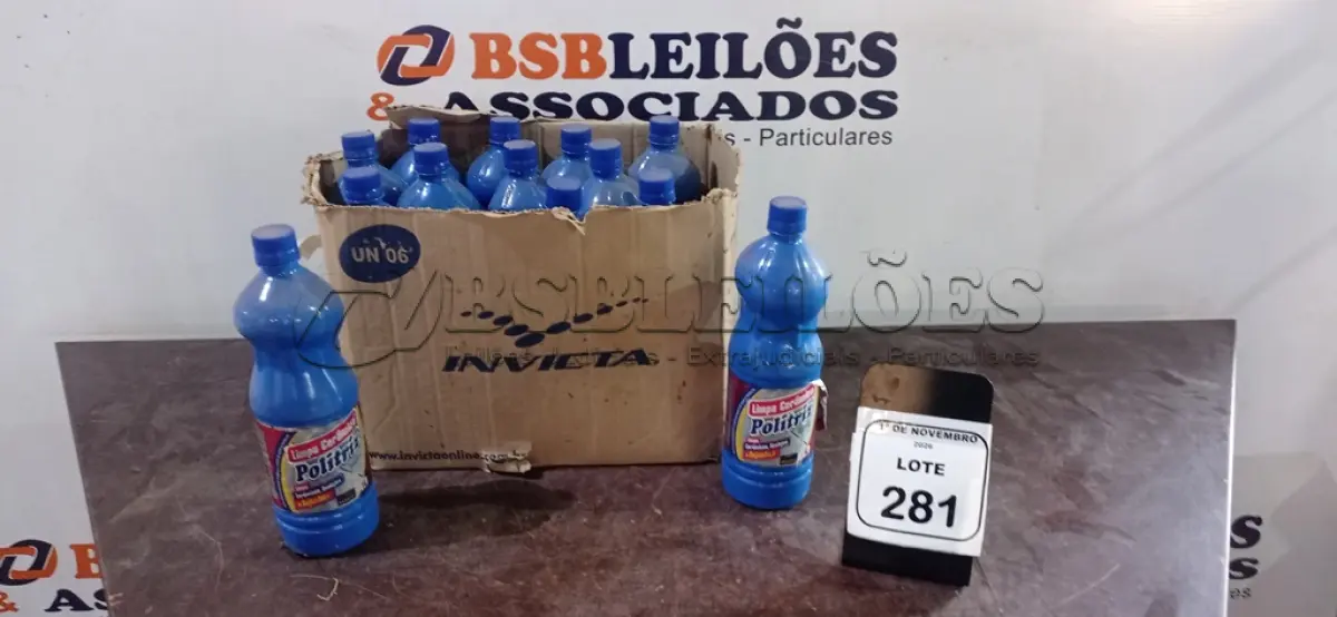 LOTE 281 - 13 DETERGENTES LIMPA PISOS DE 1L CADA MARCA POLITRIZ. (NO ESTADO) ATENÇÃO! FAZER A VISITAÇÃO ANTES DE ARREMATAR, NÃO SABEMOS SE FUNCIONA, LEILÃO NÃO TEM GARANTIA E NEM DEVOLUÇÃO, SUJEITO A POSSÍVEIS AVARIAS VISÍVEIS/OCULTAS E/OU AUSÊNCIA DE COMPONENTES.