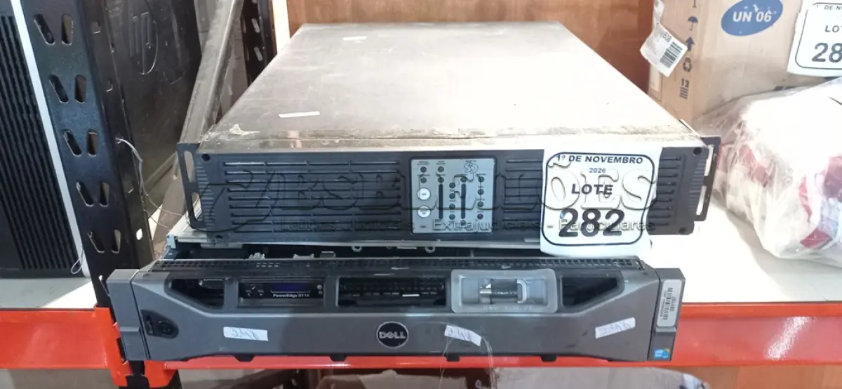 LOTE 282 - 01 NOBREAK E 01 SERVIDOR MODELO R710 MARCA DELL. (NO ESTADO) ATENÇÃO! FAZER A VISITAÇÃO ANTES DE ARREMATAR, NÃO SABEMOS SE FUNCIONA, LEILÃO NÃO TEM GARANTIA E NEM DEVOLUÇÃO, SUJEITO A POSSÍVEIS AVARIAS VISÍVEIS/OCULTAS E/OU AUSÊNCIA DE COMPONENTES.