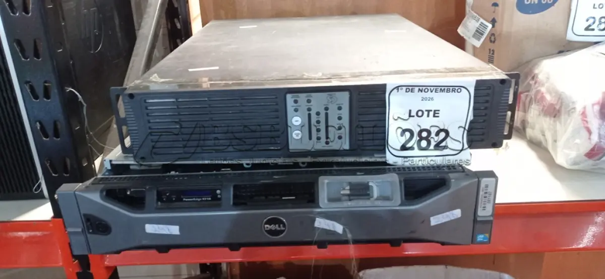 LOTE 282 - 01 NOBREAK E 01 SERVIDOR MODELO R710 MARCA DELL. (NO ESTADO) ATENÇÃO! FAZER A VISITAÇÃO ANTES DE ARREMATAR, NÃO SABEMOS SE FUNCIONA, LEILÃO NÃO TEM GARANTIA E NEM DEVOLUÇÃO, SUJEITO A POSSÍVEIS AVARIAS VISÍVEIS/OCULTAS E/OU AUSÊNCIA DE COMPONENTES.