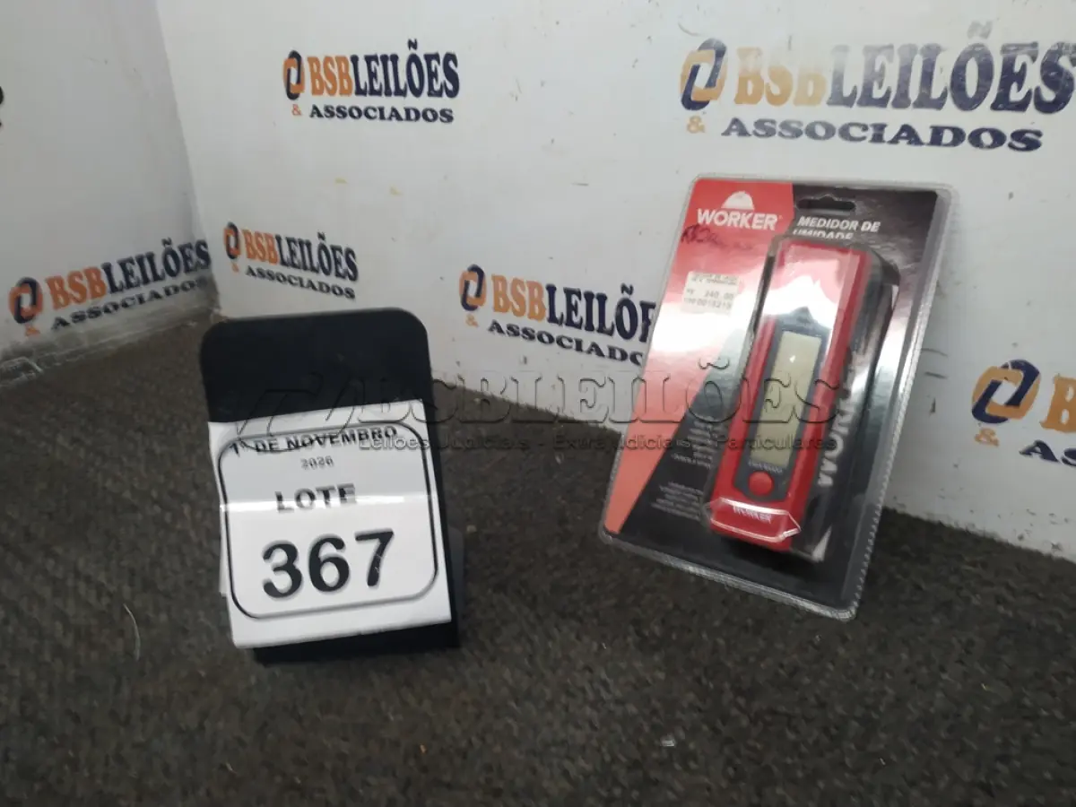 LOTE 367 - 01 MEDIDOR DE UMIDADE MARCA WORKER (NOVO). (NO ESTADO) ATENÇÃO! FAZER A VISITAÇÃO ANTES DE ARREMATAR, NÃO SABEMOS SE FUNCIONA, LEILÃO NÃO TEM GARANTIA E NEM DEVOLUÇÃO, SUJEITO A POSSÍVEIS AVARIAS VISÍVEIS/OCULTAS E/OU AUSÊNCIA DE COMPONENTES.