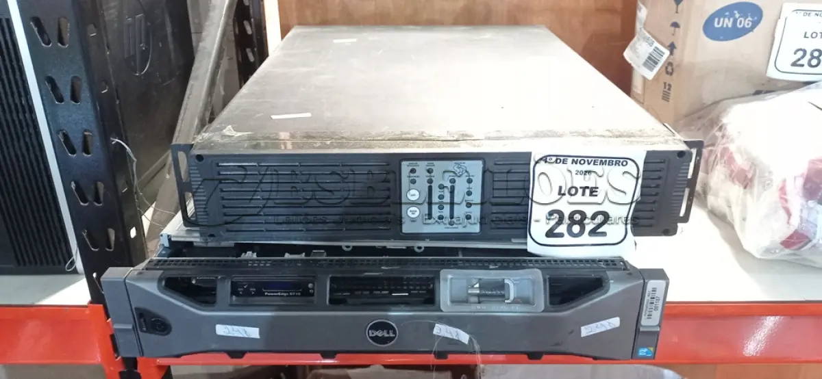 LOTE 282 - 01 NOBREAK E 01 SERVIDOR MODELO R710 MARCA DELL. (NO ESTADO) ATENÇÃO! FAZER A VISITAÇÃO ANTES DE ARREMATAR, NÃO SABEMOS SE FUNCIONA, LEILÃO NÃO TEM GARANTIA E NEM DEVOLUÇÃO, SUJEITO A POSSÍVEIS AVARIAS VISÍVEIS/OCULTAS E/OU AUSÊNCIA DE COMPONENTES.