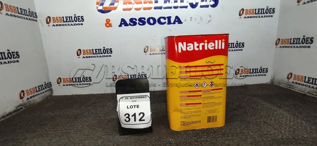 LOTE 312 - 01 LATA DE QUEROSENE DE 5L MARCA NATRIELLI. (NO ESTADO) ATENÇÃO! FAZER A VISITAÇÃO ANTES DE ARREMATAR, NÃO SABEMOS SE FUNCIONA, LEILÃO NÃO TEM GARANTIA E NEM DEVOLUÇÃO, SUJEITO A POSSÍVEIS AVARIAS VISÍVEIS/OCULTAS E/OU AUSÊNCIA DE COMPONENTES.