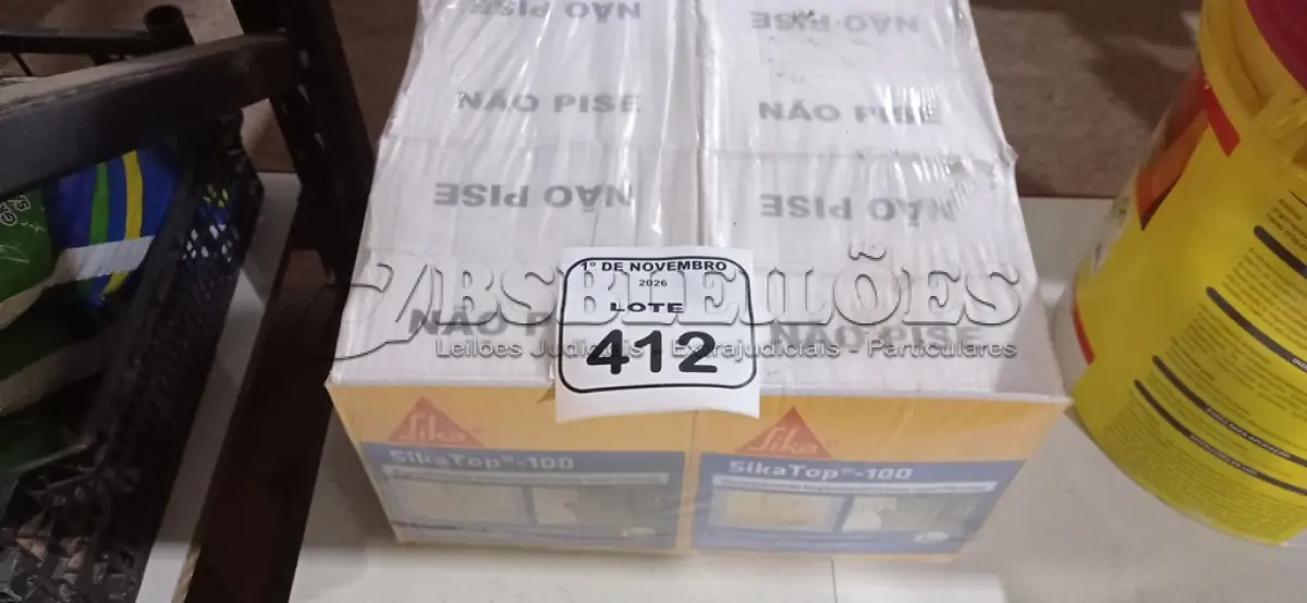 LOTE 412 - 04 CAIXAS DE REVESTIMENTO IMPERMEABILIZANTE SEMIFLEXÍVEL DE 4KGCADA MARCA SIKA. (NO ESTADO) ATENÇÃO! FAZER A VISITAÇÃO ANTES DE ARREMATAR, NÃO SABEMOS SE FUNCIONA, LEILÃO NÃO TEM GARANTIA E NEM DEVOLUÇÃO, SUJEITO A POSSÍVEIS AVARIAS VISÍVEIS/OCULTAS E/OU AUSÊNCIA DE COMPONENTES.