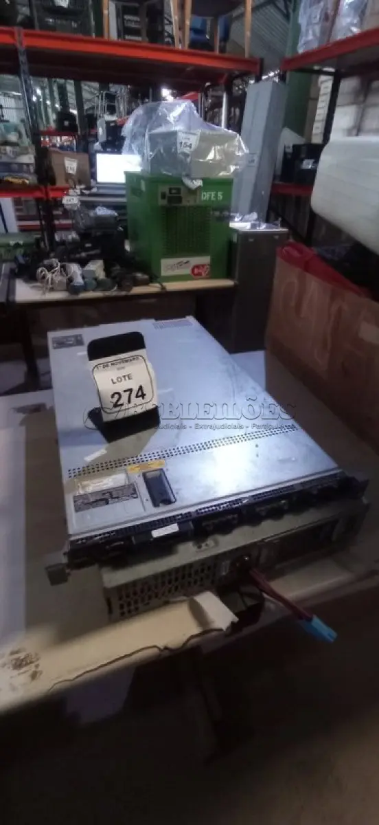 LOTE 274 - 02 SERVIDORES SENDO 01 MODELO R610. (NO ESTADO) ATENÇÃO! FAZER A VISITAÇÃO ANTES DE ARREMATAR, NÃO SABEMOS SE FUNCIONA, LEILÃO NÃO TEM GARANTIA E NEM DEVOLUÇÃO, SUJEITO A POSSÍVEIS AVARIAS VISÍVEIS/OCULTAS E/OU AUSÊNCIA DE COMPONENTES.