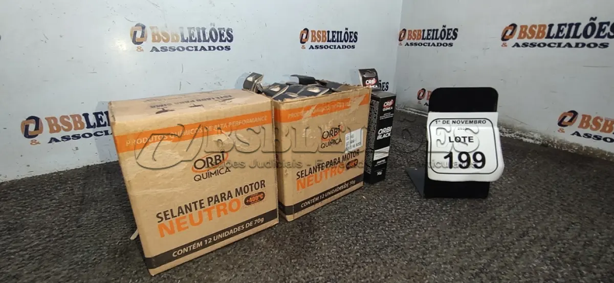 LOTE 199 - 24 BISNAGAS DE ADESIVO SILICONE SELANTE PARA MOTOR NEUTRO DE 70G CADA MARCA ORBI QUÍMICA. (NO ESTADO) ATENÇÃO! FAZER A VISITAÇÃO ANTES DE ARREMATAR, NÃO SABEMOS SE FUNCIONA, LEILÃO NÃO TEM GARANTIA E NEM DEVOLUÇÃO, SUJEITO A POSSÍVEIS AVARIAS VISÍVEIS/OCULTAS E/OU AUSÊNCIA DE COMPONENTES.