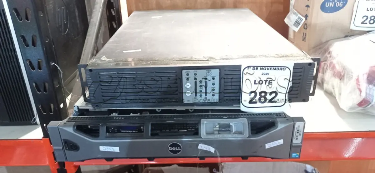 LOTE 282 - 01 NOBREAK E 01 SERVIDOR MODELO R710 MARCA DELL. (NO ESTADO) ATENÇÃO! FAZER A VISITAÇÃO ANTES DE ARREMATAR, NÃO SABEMOS SE FUNCIONA, LEILÃO NÃO TEM GARANTIA E NEM DEVOLUÇÃO, SUJEITO A POSSÍVEIS AVARIAS VISÍVEIS/OCULTAS E/OU AUSÊNCIA DE COMPONENTES.