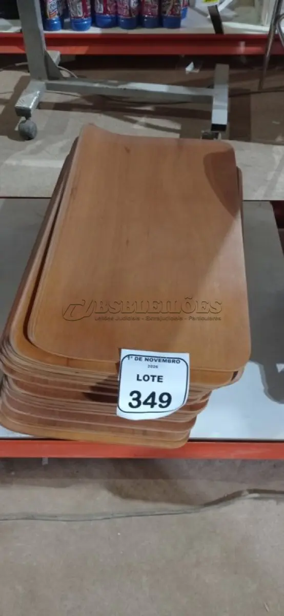 LOTE 349 - 20 PLACAS DE MADEIRA DE 55X32CM. (NO ESTADO) ATENÇÃO! FAZER A VISITAÇÃO ANTES DE ARREMATAR, NÃO SABEMOS SE FUNCIONA, LEILÃO NÃO TEM GARANTIA E NEM DEVOLUÇÃO, SUJEITO A POSSÍVEIS AVARIAS VISÍVEIS/OCULTAS E/OU AUSÊNCIA DE COMPONENTES.