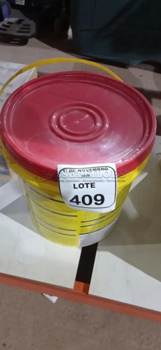 LOTE 409 - 01 BALDE DE ADITIVO PARA ARGAMASSAS TECPLUS 1 DE 18L MARCA QUARTZOLIT. (NO ESTADO) ATENÇÃO! FAZER A VISITAÇÃO ANTES DE ARREMATAR, NÃO SABEMOS SE FUNCIONA, LEILÃO NÃO TEM GARANTIA E NEM DEVOLUÇÃO, SUJEITO A POSSÍVEIS AVARIAS VISÍVEIS/OCULTAS E/OU AUSÊNCIA DE COMPONENTES.