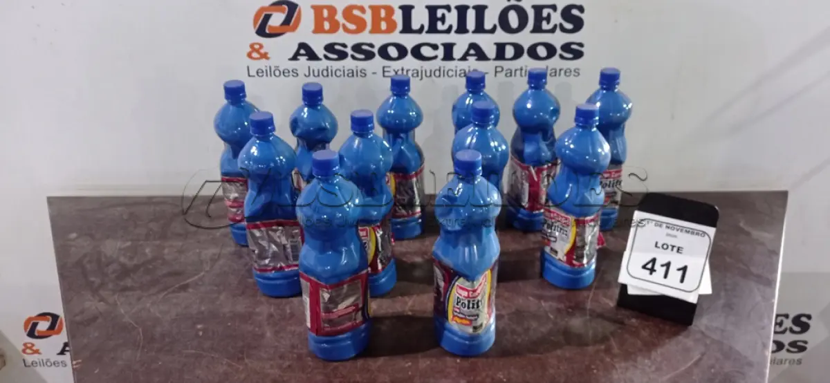 LOTE 411 - 12 DETERGENTES LIMPA PISOS DE 1L CADA MARCA POLITRIZ. (NO ESTADO) ATENÇÃO! FAZER A VISITAÇÃO ANTES DE ARREMATAR, NÃO SABEMOS SE FUNCIONA, LEILÃO NÃO TEM GARANTIA E NEM DEVOLUÇÃO, SUJEITO A POSSÍVEIS AVARIAS VISÍVEIS/OCULTAS E/OU AUSÊNCIA DE COMPONENTES.