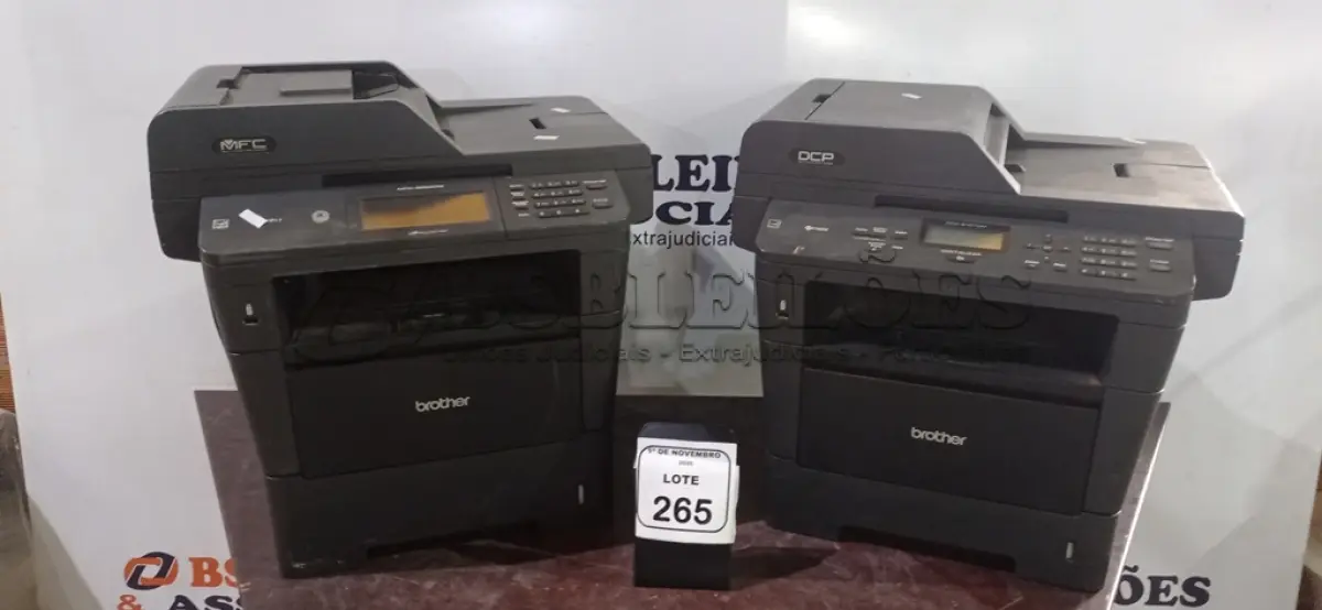 LOTE 265 - 03 IMPRESSORAS MODELOS DIVERSOS MARCA BROTHER. (NO ESTADO) ATENÇÃO! FAZER A VISITAÇÃO ANTES DE ARREMATAR, NÃO SABEMOS SE FUNCIONA, LEILÃO NÃO TEM GARANTIA E NEM DEVOLUÇÃO, SUJEITO A POSSÍVEIS AVARIAS VISÍVEIS/OCULTAS E/OU AUSÊNCIA DE COMPONENTES.