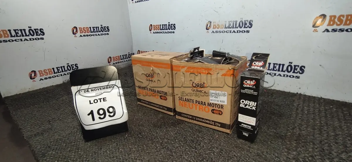 LOTE 199 - 24 BISNAGAS DE ADESIVO SILICONE SELANTE PARA MOTOR NEUTRO DE 70G CADA MARCA ORBI QUÍMICA. (NO ESTADO) ATENÇÃO! FAZER A VISITAÇÃO ANTES DE ARREMATAR, NÃO SABEMOS SE FUNCIONA, LEILÃO NÃO TEM GARANTIA E NEM DEVOLUÇÃO, SUJEITO A POSSÍVEIS AVARIAS VISÍVEIS/OCULTAS E/OU AUSÊNCIA DE COMPONENTES.