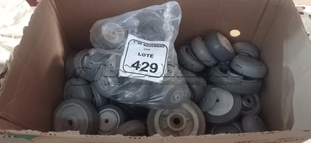 LOTE 429 - 01 LOTE COM GRANDE QUANTIDADE DE RODA DE RODÍZIO DA MARCA ROD-CAR DE MEDIDAS DIVERSAS. (NO ESTADO) ATENÇÃO! FAZER A VISITAÇÃO ANTES DE ARREMATAR, NÃO SABEMOS SE FUNCIONA, LEILÃO NÃO TEM GARANTIA E NEM DEVOLUÇÃO, SUJEITO A POSSÍVEIS AVARIAS VISÍVEIS/OCULTAS E/OU AUSÊNCIA DE COMPONENTES.