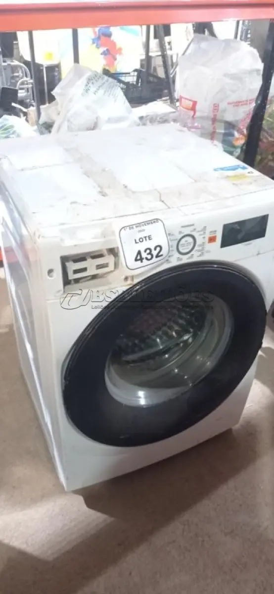 LOTE 432 - 01 MÁQUINA LAVA E SECA MARCA BRASTEMP COM AVARIAS. (NO ESTADO) ATENÇÃO! FAZER A VISITAÇÃO ANTES DE ARREMATAR, NÃO SABEMOS SE FUNCIONA, LEILÃO NÃO TEM GARANTIA E NEM DEVOLUÇÃO, SUJEITO A POSSÍVEIS AVARIAS VISÍVEIS/OCULTAS E/OU AUSÊNCIA DE COMPONENTES.