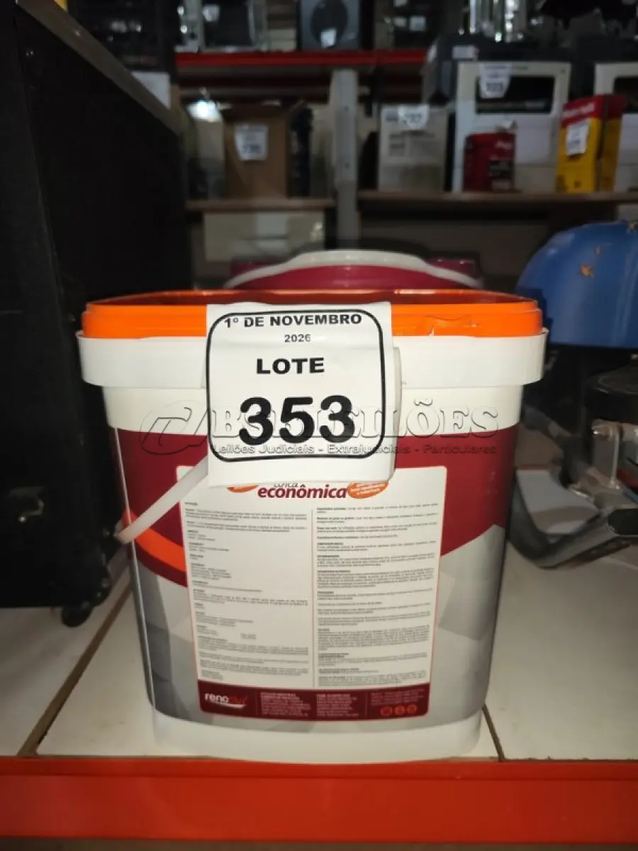 LOTE 353 - 01 BALDE DE SELADOR ACRÍLICO DE 16L MARCA RENOCRIL. (NO ESTADO) ATENÇÃO! FAZER A VISITAÇÃO ANTES DE ARREMATAR, NÃO SABEMOS SE FUNCIONA, LEILÃO NÃO TEM GARANTIA E NEM DEVOLUÇÃO, SUJEITO A POSSÍVEIS AVARIAS VISÍVEIS/OCULTAS E/OU AUSÊNCIA DE COMPONENTES.